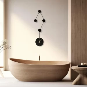 Black Wall Mount Clock